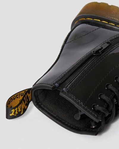 Botas Con Cordones Dr Martens Junior 1460 Patent Cuero Para Niños DR2578F